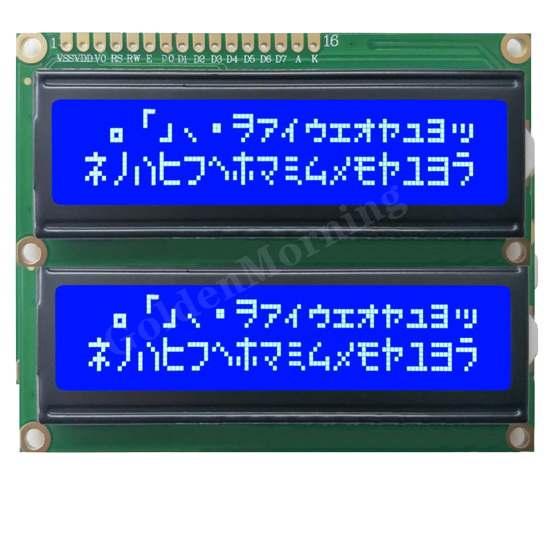 New 1602 16x2 Character LCD Display Module with red blue yellow orange backlight 