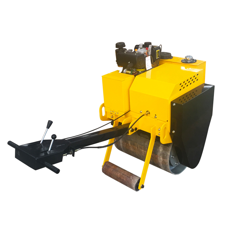 Long Lifetime Single Double Drum Walk Behind Roller Compactor 1 Ton