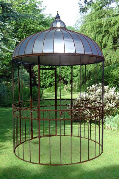 wrought iron aviary