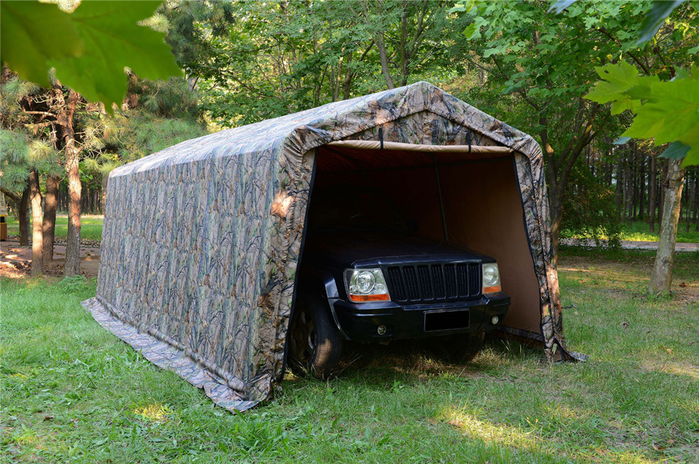 WEATHERFAST ALL-SEASON PORTABLE SHELTER WITH CAMO FABRIC 10'X20'X8 ...