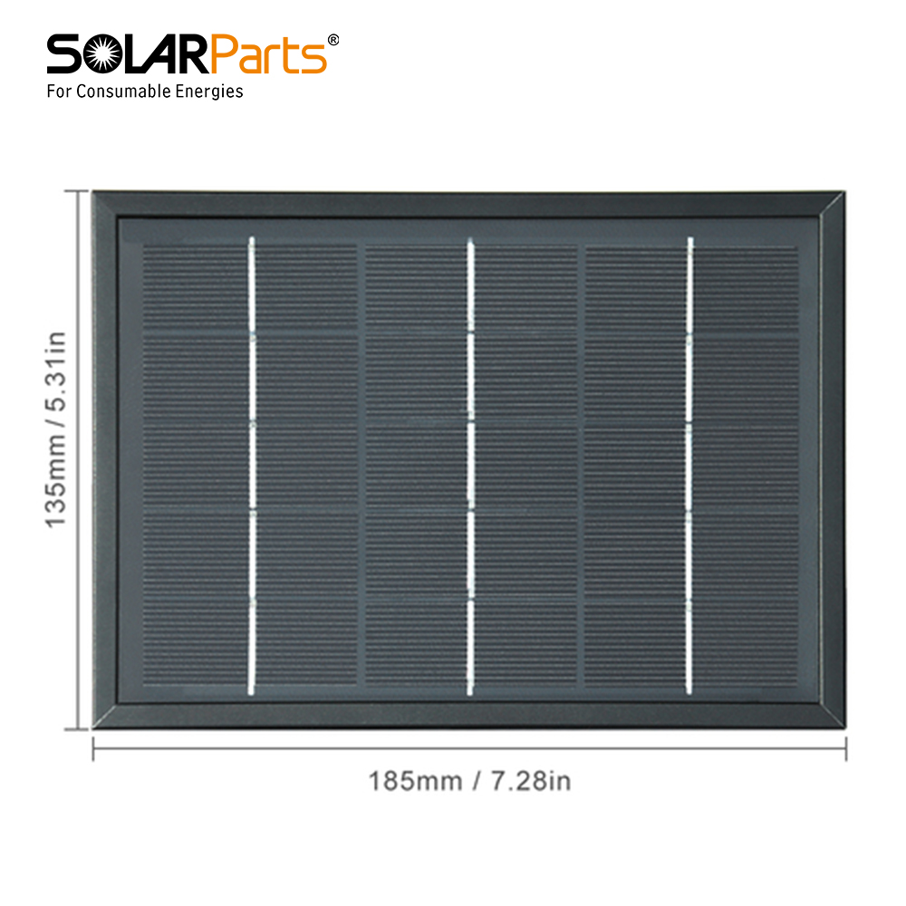 7.5v3w Monocrystalline Cell Rigid Solar Panel With Frame 18513517mm 