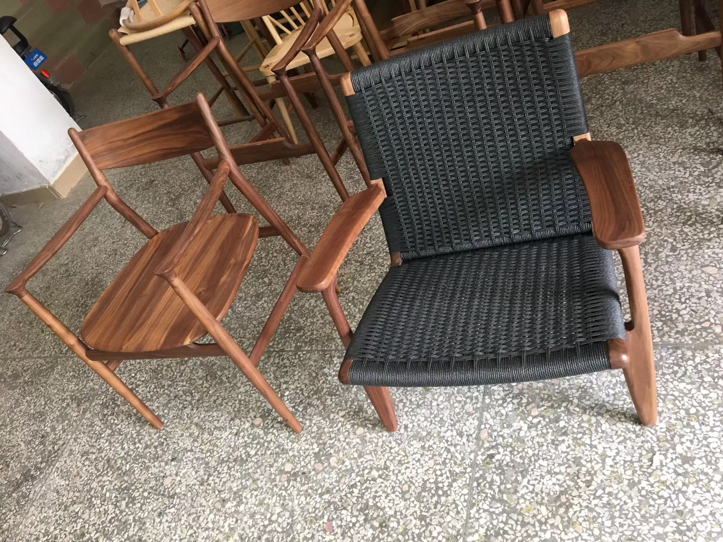 Indoor Natural CH25 wicker/rattan Lounge chair Shenzhen