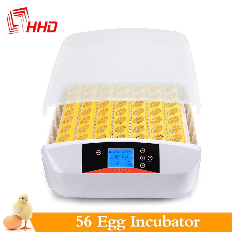 Hhd Full Automatic Led Light Incubator For 56 Chicken Quail Eggs