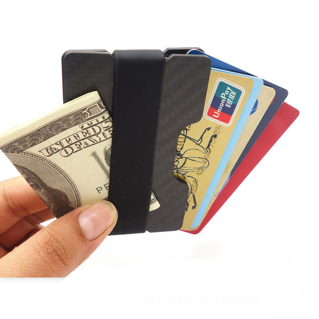 Slim Simple Customization RFID Blocking Carbon Fiber Id Credit Card ...