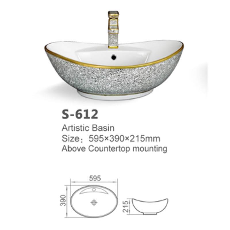 Modern Design Bathroom Ceramic Art Basin Vanity Basin Countertop