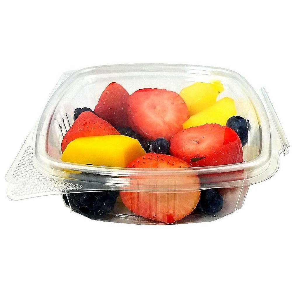 Clear Take Out Hinged Lid Plastic Clamshell Salad Container - LAIZHOU ...