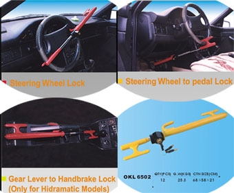 car lock steering wheel lock - OKLEAD AUTO PARTS ENTERPRISE CO.,LTD.