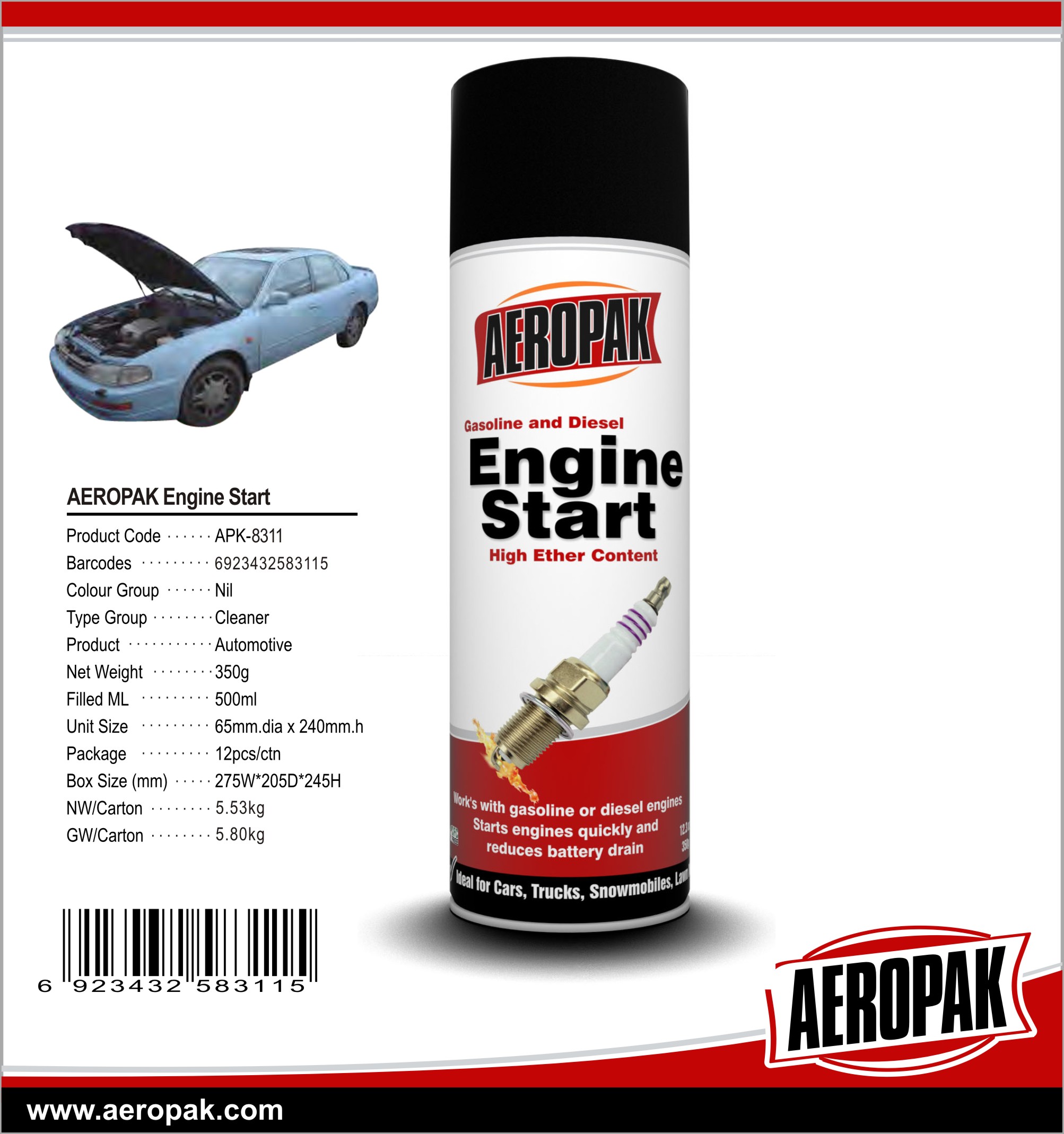 AEROPAK High Quality Low Temperature Of Engine Starting Spray( Engine ...