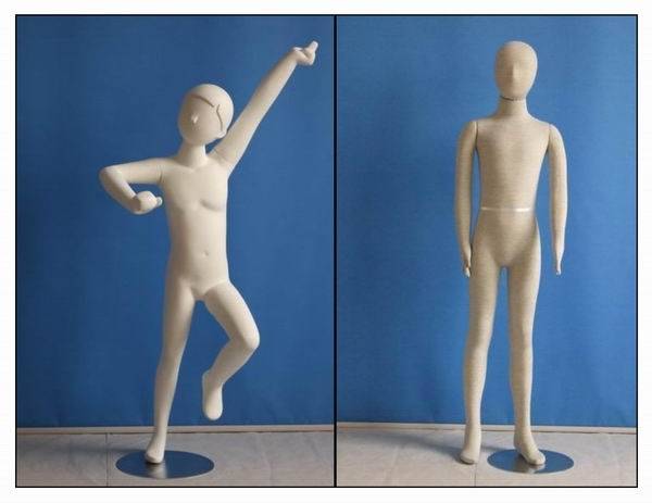 Child flexible mannequin with head