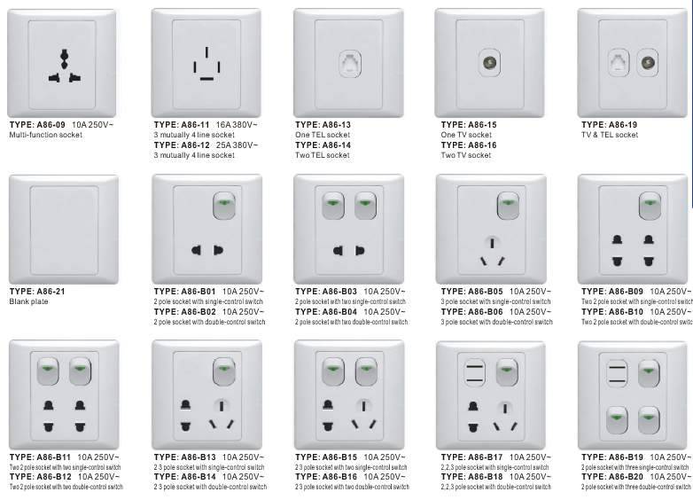 A86 Switch And Socket2 - Zhejiang Jinming Electrical Co., Ltd ...