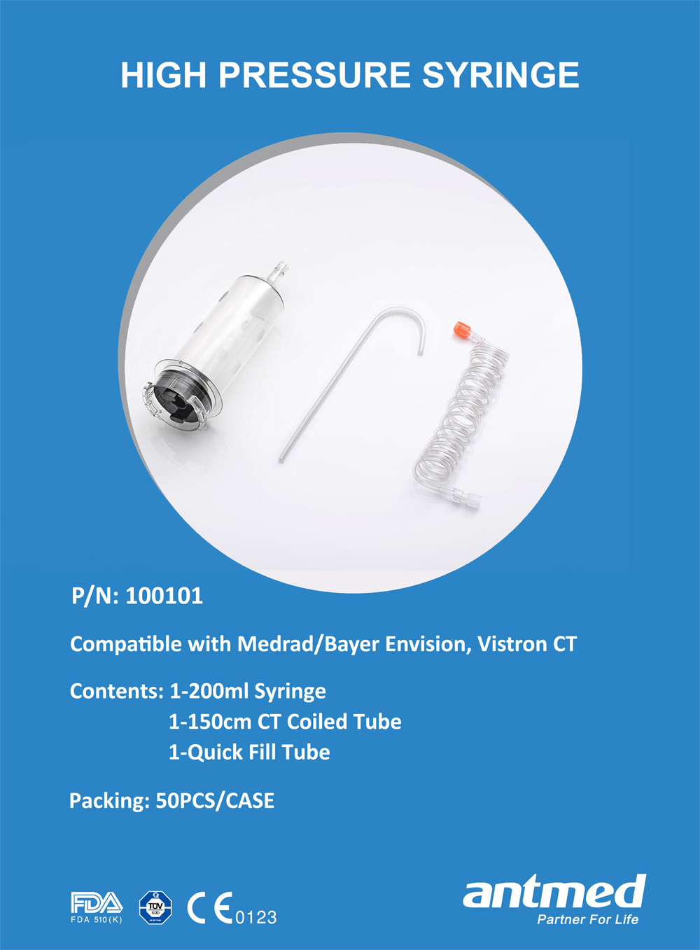 High Pressure Syringe For Medrad CT Injection System - Shenzhen Antmed ...