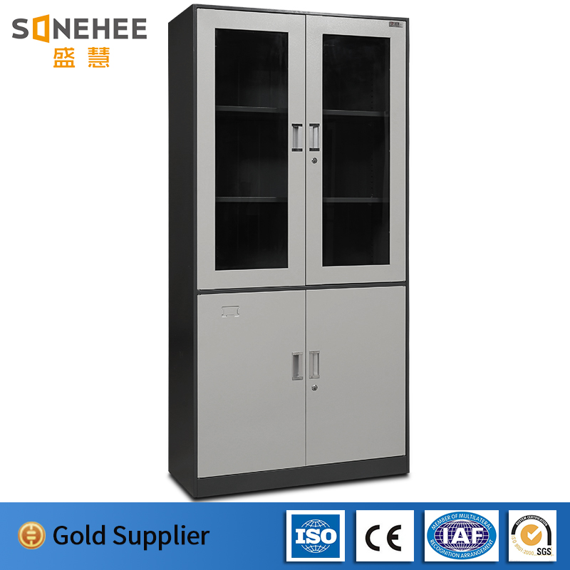 Laboratory And Library Used Metal File Cabinet Steel Glass Door