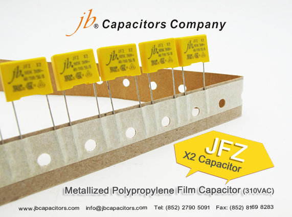 JFZ - X2 Metallized Polypropylene Film Capacitor (310VAC) - Jb ...