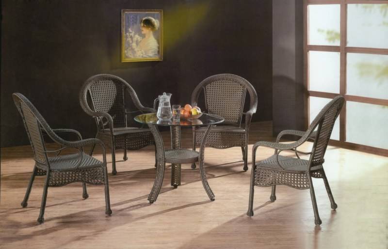 Luxury Furniture Rattan Furniture Dining Tables And Chairs - Anji ...