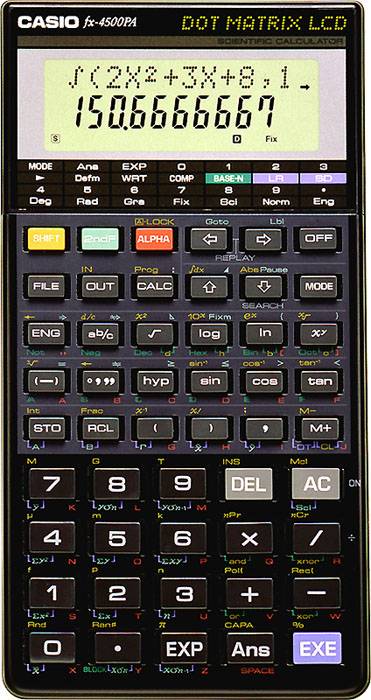 Casio scientific calculator fx-4500pa manual