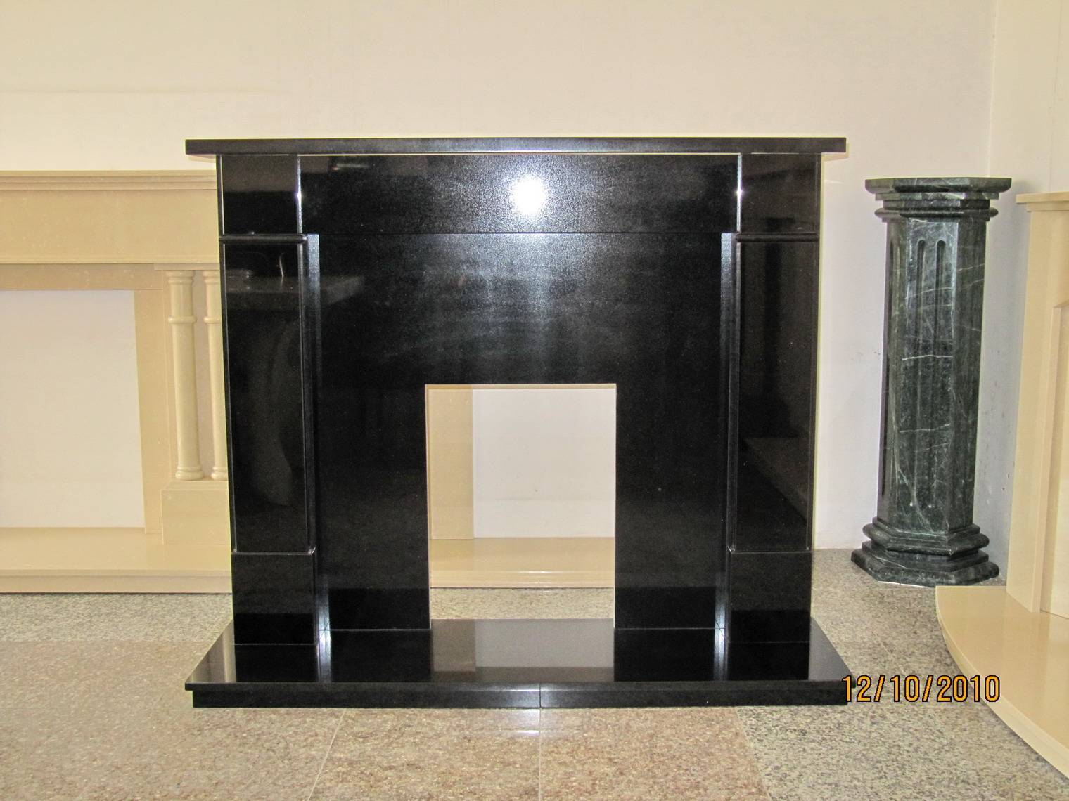 Black Granite Fireplace Jinan Haoli Stone Fireplaces Co Ltd   Black Granite Fireplace 