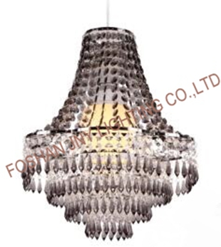 Chandelier Style Clear Acrylic Chrome Ceiling Light Shade Easy Fit