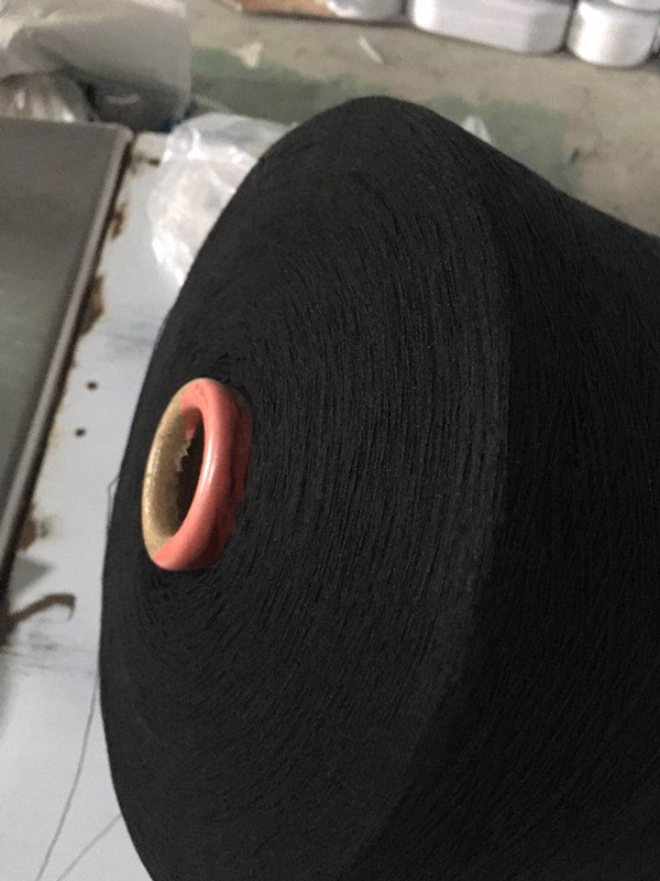 Qiaofu Recycled Ne S Black Carded Open End Cotton Mix Polyester