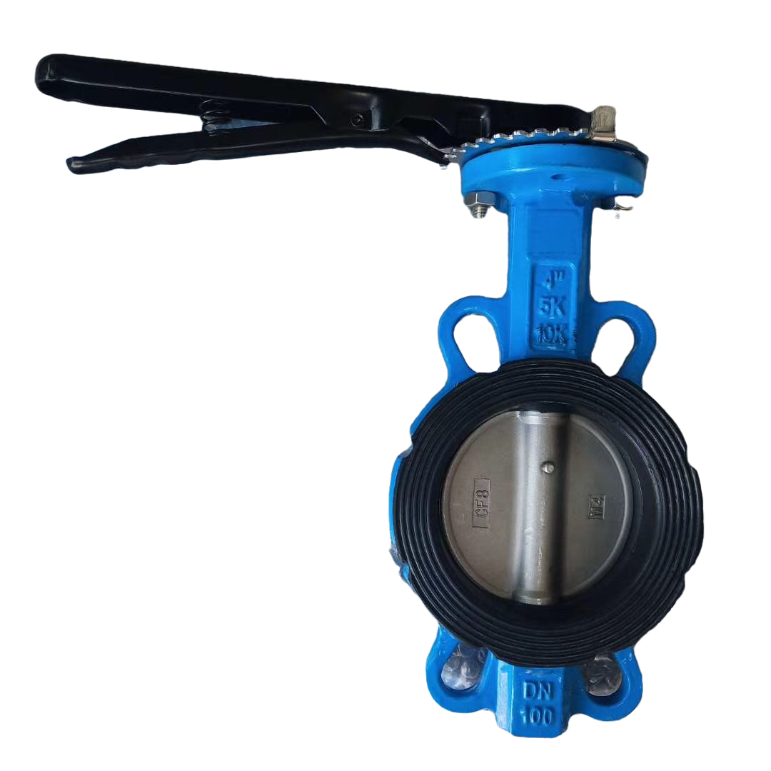 Wafer Butterfly Valve PN16 Cast Iron Lining Rubber CF8 Disc Butterfly ...