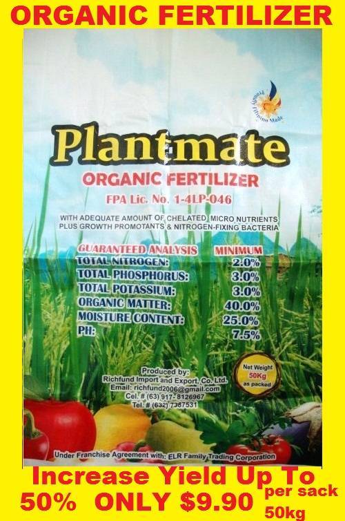 Plantmate Organic Fertilizer - Richfund Import & Export Co. Ltd.