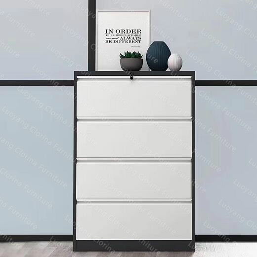 Office Metal Lateral 4 Drawers Cabinet Steel Filing Cabinet