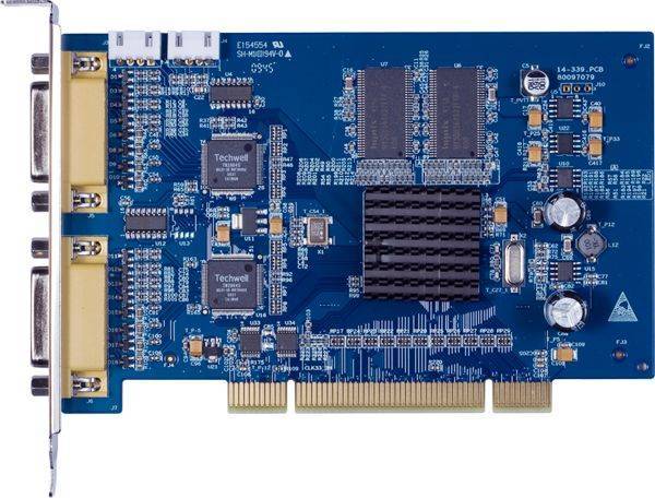 8 Channels Video & Audio H.264 RISC Compression Card,PC Based DVR Card ...