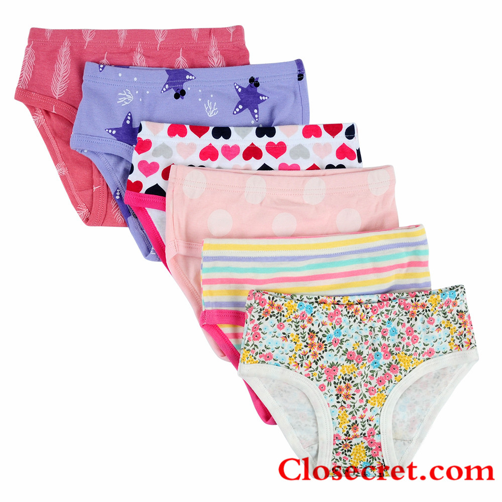 Closecret Kids Series Baby Underwear Little Girls' Cotton Boyshort Panties Pack of 6