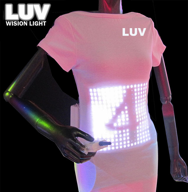 A Programmable Digital Flash Custom Light Up LED T Shirt Display ...