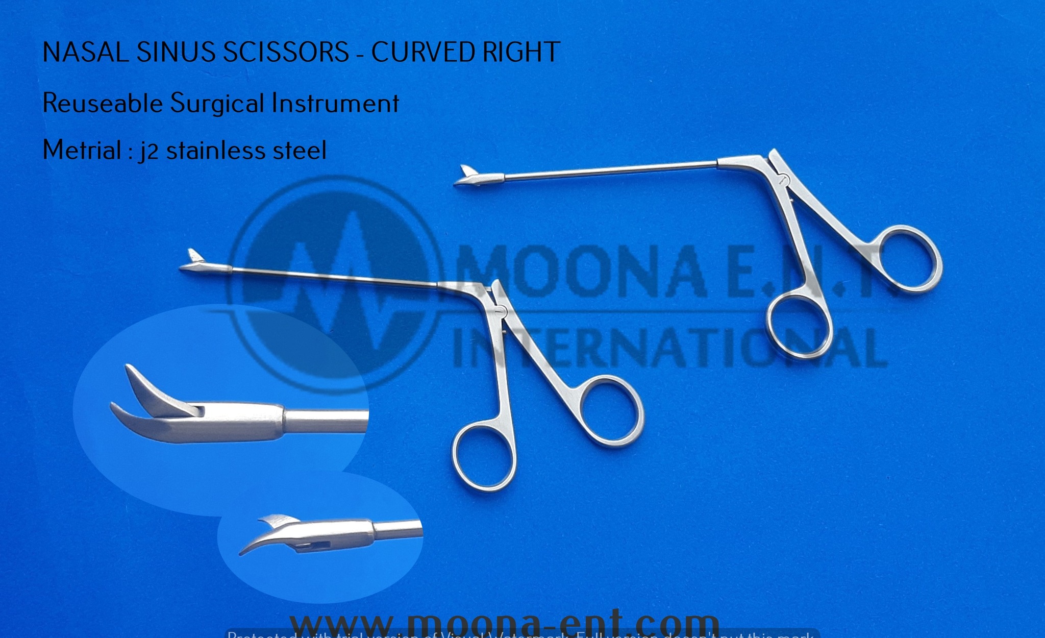 NASAL SINUS SCISSORS CURVED RIGHT - Moona Ent International - ecplaza.net