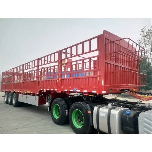 Tri Axle Semi Trucks Low Bed Semi-trailer - Shandong Shanglong Economic ...