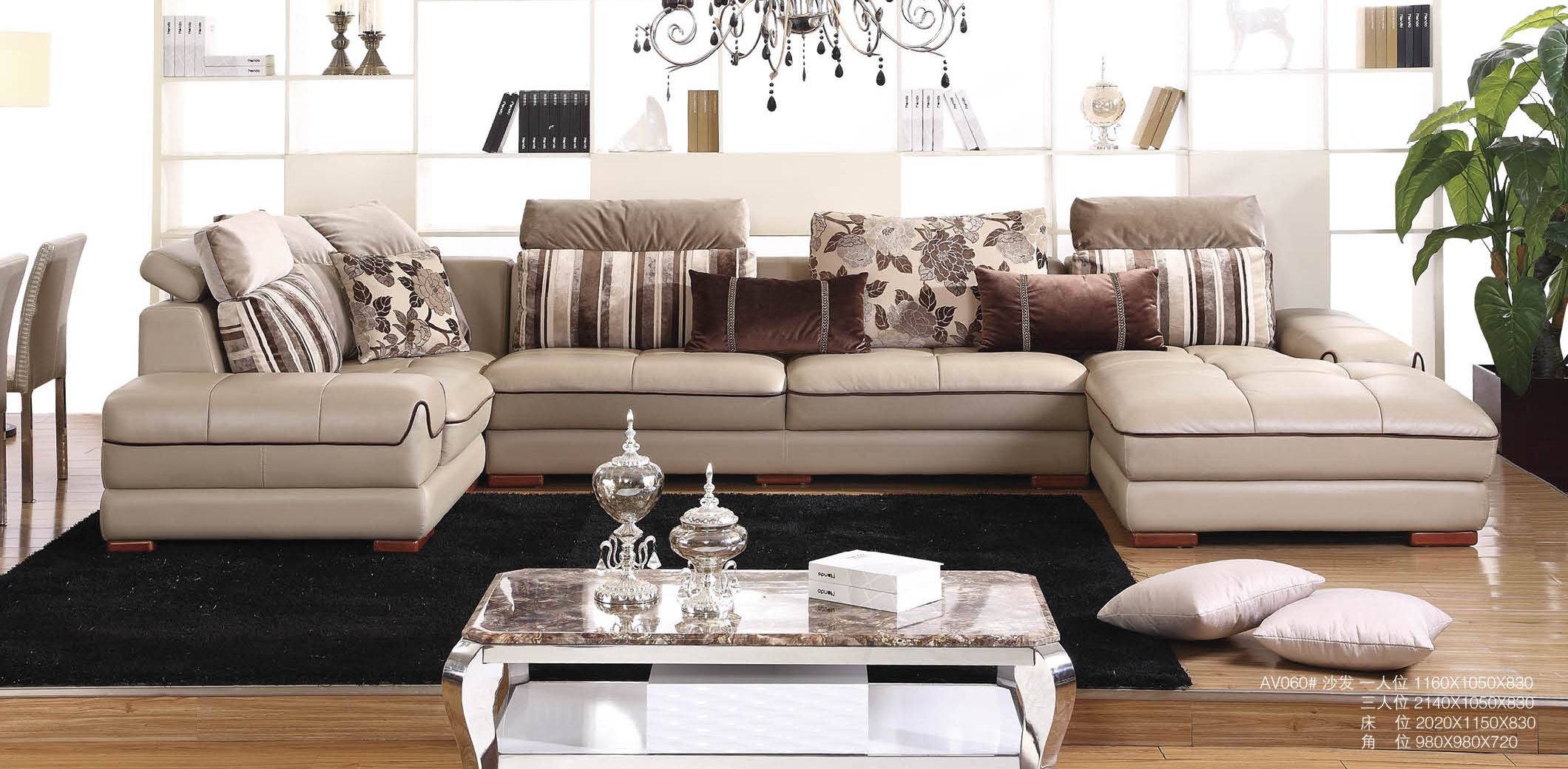 Leather Fabric Sectional designcalk