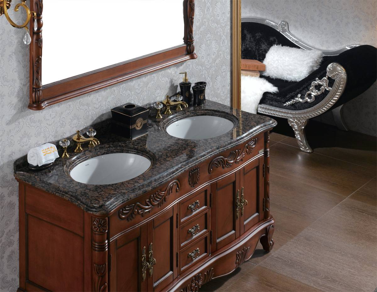 Hand Carved Bathroom Vanity Cabinet