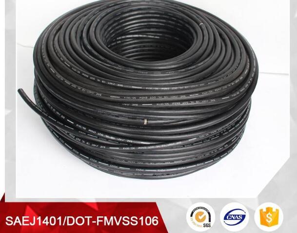 Black Hydraulic Epdm Rubber Brake Hose 3 2mm X 7 5mm 1 8 Dot Sae J1401