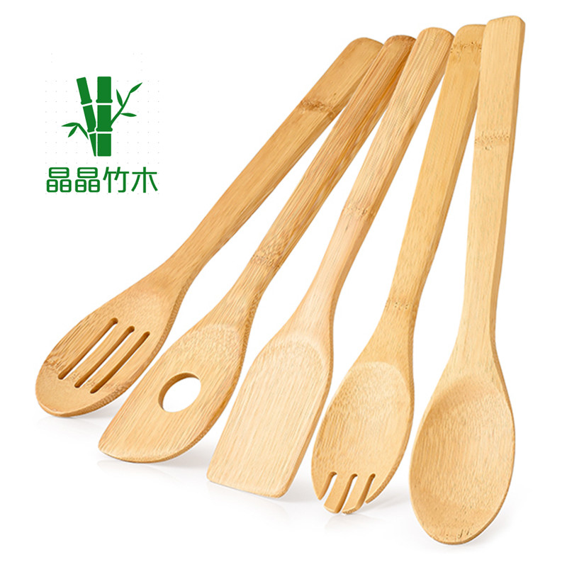 5pcs Bamboo Cooking Utensils Wholesalebambu Spoons Spatula Set