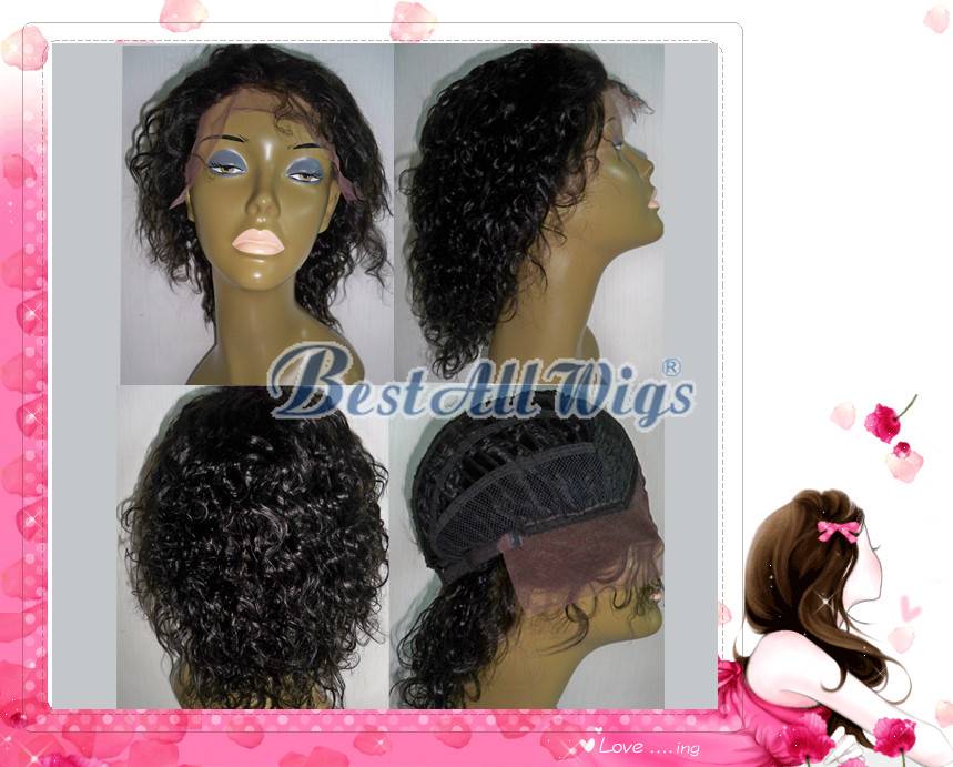 8 Inch Water Wave #1 Front Lace Wig - Qingdao Best All Hair Products Co ...